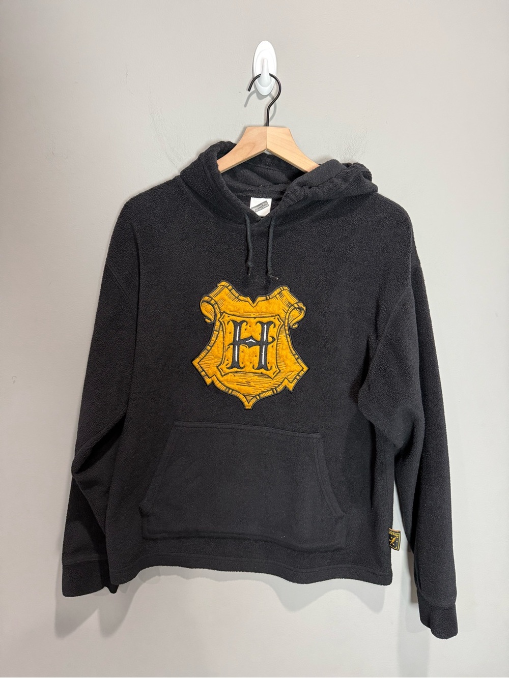 Vintage 2000 Harry Potter Hogwarts Warner Bros Fleece Hoodie Black S